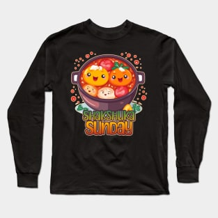 Shakshuka Sunday Foodie Design Long Sleeve T-Shirt